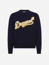 Dsquared2 Wool Sweater Featuring Ribbed Cuffs And Hem In Black