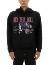 Dsquared2 Graphic Hooded Sweater Long Sleeves In Black
