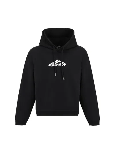 Dsquared2 Relax Fit Hoodie In Black
