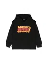 Dsquared2 Cotton Sweatshirt Hoodie W/ Logo In Black