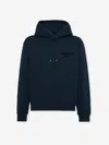 Dsquared2 Black Hoodie With Drawstring Hood In Blue