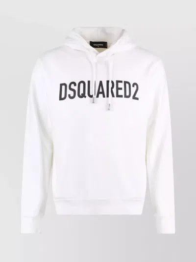 DSQUARED2 HOODIE COTTON DRAWSTRING HOOD