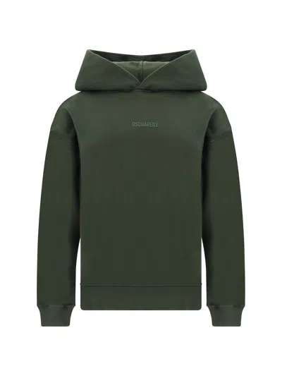Dsquared2 Hoodie In Military Green