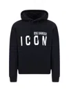 Dsquared2 Hoodie In Nero/bianco