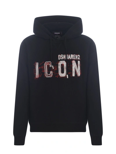 DSQUARED2 HOODIE SWEATSHIRT DSQUARED2 "SCRIBBLE"