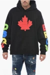 Dsquared2 Hoodie Sweatshirt With Multicolored Textured Artwork
