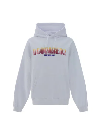 DSQUARED2 WHITE COTTON SWEATSHIRT