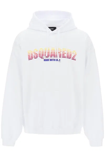 DSQUARED2 WHITE COTTON SWEATSHIRT