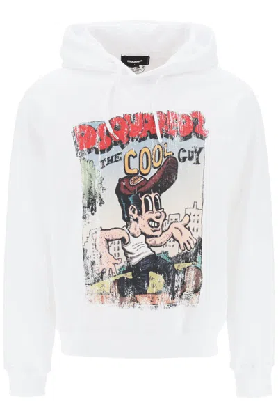 DSQUARED2 HOODIE WITH GRAPHIC PRINT