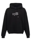 Dsquared2 Icon-print Drawstring Hoodie In Black