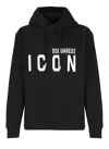 Dsquared2 Icon Logo Black Sweatshirt With Classic Hood In Black