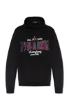 Dsquared2 Cool-fit Hoodie Sweatshirt With Logo Print In Black