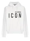 Dsquared2 Icon Paint-splatter Cotton Hoodie In 100