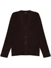 Dsquared2 Knitted Wool Cardigan In Braun