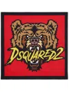 Dsquared2 Horror Cotton Scarf In Red