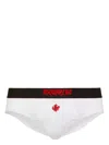Dsquared2 Horror Maple Leaf-embroidered Briefs In White