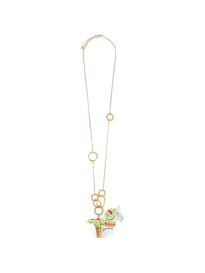 Dsquared2 Horse-pendant Necklace In Gold