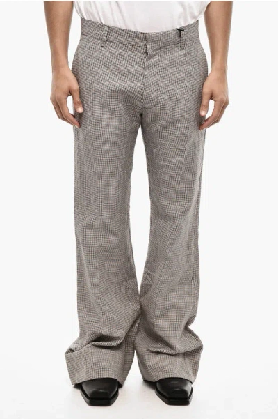 Dsquared2 Houndstooth Linen And Cotton Casual Trousers