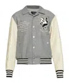 Dsquared2 Houndstooth Patch Varsity Jacket In White
