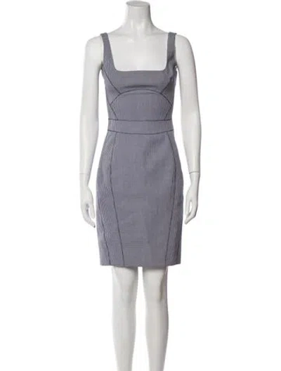Pre-owned Dsquared2 Houndstooth Print Mini Dress In Blue