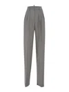 Dsquared2 Houndstooth Wool Blend Trousers In Grey