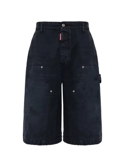 Dsquared2 Hybrid Carpenter Shorts In Blue