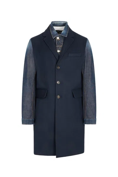 Dsquared2 Hybrid Coat In Blue