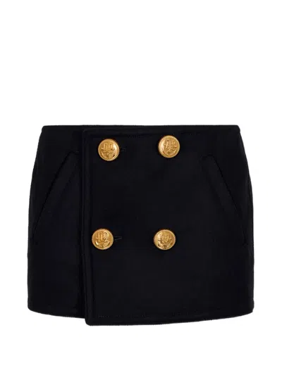 Dsquared2 Hybrid Peacoat Mini Skirt In Black