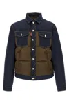 Dsquared2 Hybrid Puffer-jeans Puffer Jackets Multicolor In Blue