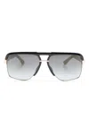 Dsquared2 Hype Pilot-frame Gradient Sunglasses In 黑色