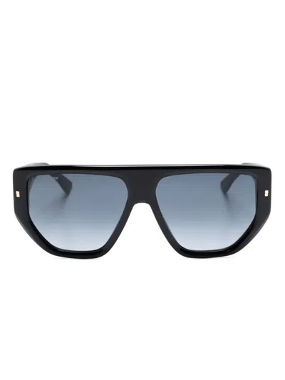 Dsquared2 Hype Pilot-frame Gradient Sunglasses In Black