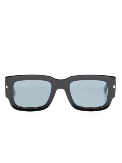 Dsquared2 Hype Rectangle Frame Sunglasses In Black