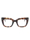 Dsquared2 Hype Tortoiseshell Butterfly-frame Glasses In Brown