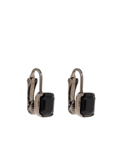 Dsquared2 Ibra Crystal-embellished Clip Earrings In Black