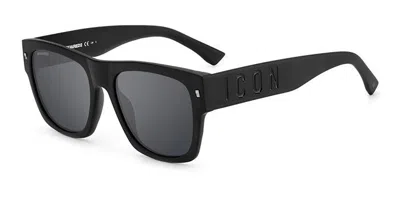 Dsquared2 Icon 0004/s 003/t4 Men's Sunglasses Black Size 55