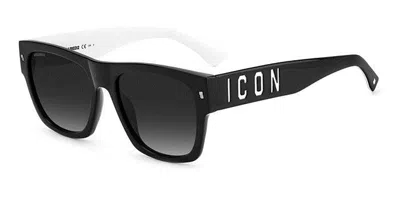 Dsquared2 Icon 0004/s 80s/9o Men's Sunglasses Black Size 55