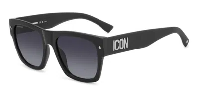 Dsquared2 Icon 0004/s P5i/9o Men's Sunglasses Black Size 55