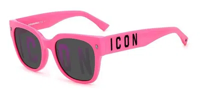 Dsquared2 Icon 0005/s 35j/01 Women's Sunglasses Pink Size 53