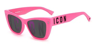 Dsquared2 Icon 0006/s 35j/01 Women's Sunglasses Pink Size 53