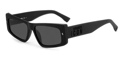 Dsquared2 Icon 0007/s 003/ir Men's Sunglasses Black Size 57