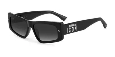 Dsquared2 Icon 0007/s 807/9o Men's Sunglasses Black Size 57