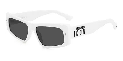Dsquared2 Icon 0007/s Vk6/ir Men's Sunglasses White Size 57
