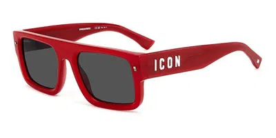 Dsquared2 Icon 0008/s C9a/ir Men's Sunglasses Red Size 54