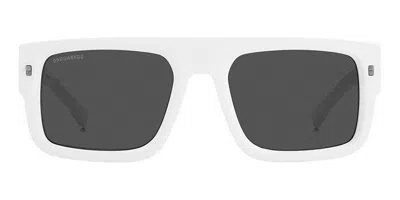 Dsquared2 Icon 0008/s Vk6/ir Men's Sunglasses White Size 54