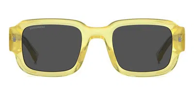 Dsquared2 Icon 0009/s 40g/ir Men's Sunglasses Yellow Size 50