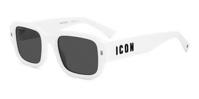 Dsquared2 Icon 0009/s Vk6/ir Men's Sunglasses White Size 50