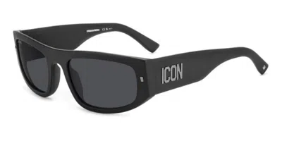 Dsquared2 Icon 0016/s 003/ir Men's Sunglasses Black Size 57