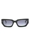 Dsquared2 Icon 0017/s Rectangle-shape Sunglasses In Schwarz