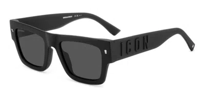 Dsquared2 Icon 0021/s 003/ir Men's Sunglasses Black Size 52