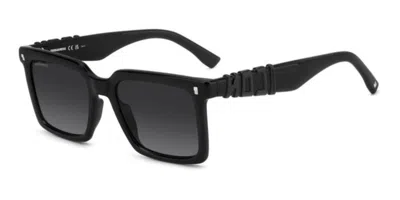Dsquared2 Icon 0025/s 807/9o Men's Sunglasses Black Size 53